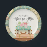 Miss to Mrs Travel Bridal Shower Paper Plates<br><div class="desc">♥ A perfect addition to your party! Miss to Mrs Travel Bridal Shower Party Theme.</div>