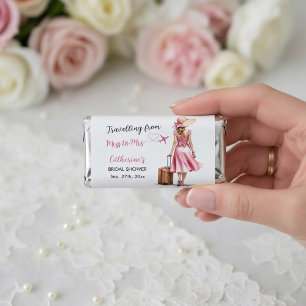 Miss To Mrs Travel Pink Bow Dress Bridal Shower Hershey's Miniatures