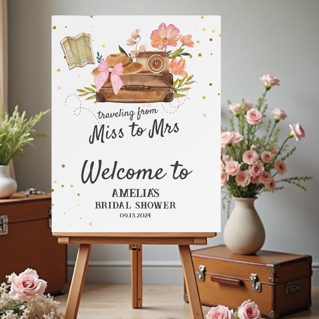 Miss to Mrs vintage bridal shower Welcome sign (Creator Uploaded)
