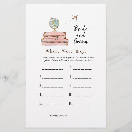 Miss to Mrs where were they Bridal shower games Flyer