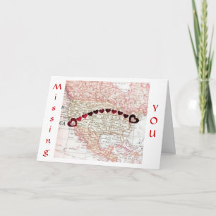 MISS U/U R THE REASON VALENTINES DAY IS SPECIAL HOLIDAY CARD
