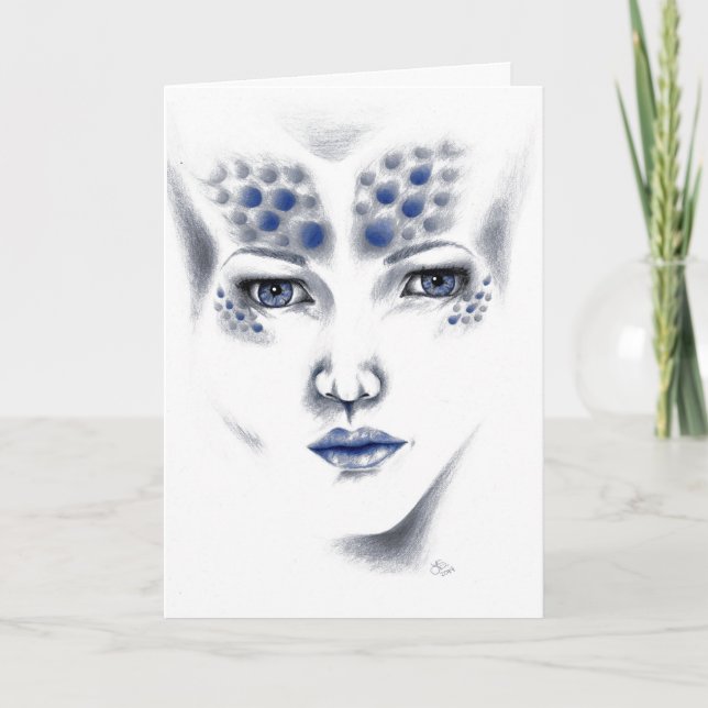 Miss Universe Alien Lady Sci-fi Fantasy Horror Art Card (Front)