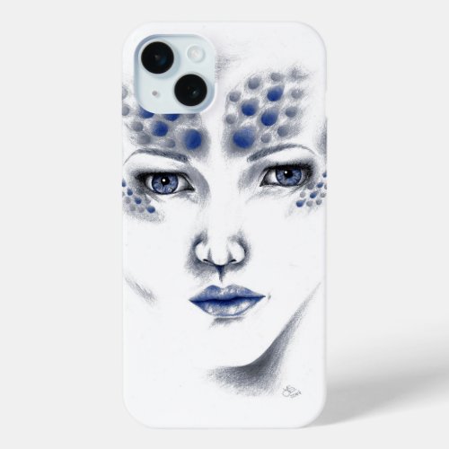 Miss Universe Beautiful Alien Woman Original Art iPhone 15 Plus Case