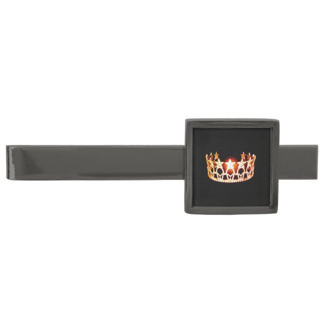 Miss USA America Orange Crown Tie Bar (Front)