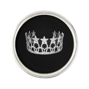 Miss USA America style Jeweled Crown Lapel Pin