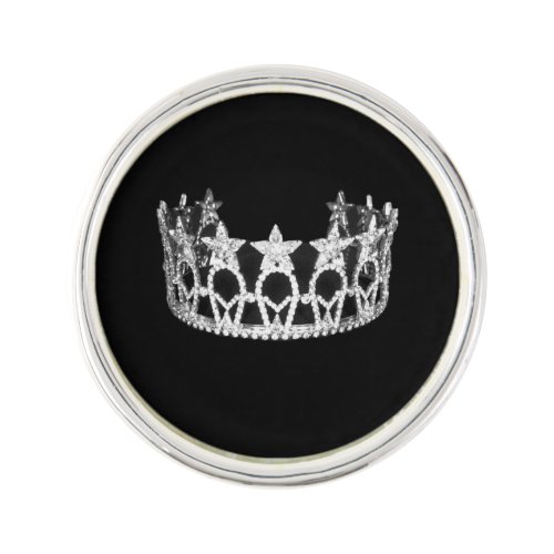Miss USA America style Jeweled Crown Lapel Pin