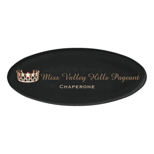 Miss USA America Style Oval Custom Name Tag