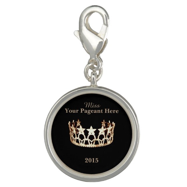 Miss USA America style Pageant Crown Charm (Front)