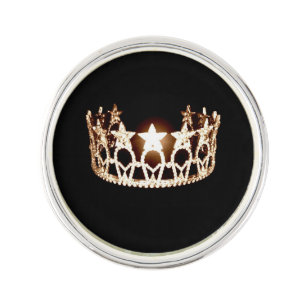 Miss USA America style Star Crown Lapel Pin