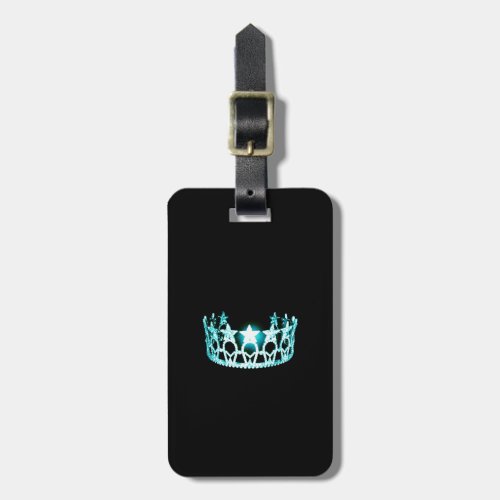 Miss USA  Aqua Crown Luggage Tag_Vertical Luggage Tag