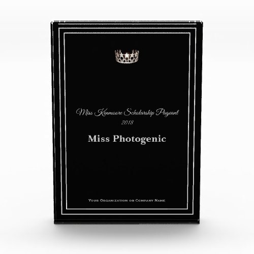 Miss USA Borders Silver Crown Trophy_Photogenic Acrylic Award