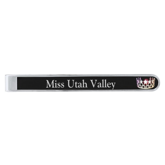 Miss USA Classic Silver Crown Tie Bar (Front)