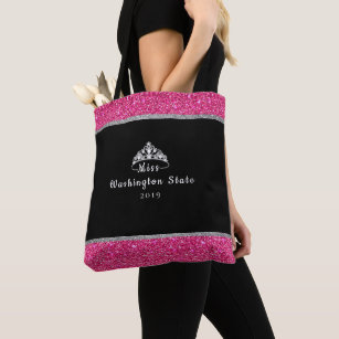 Miss USA Crown Custom Title Tote Bag