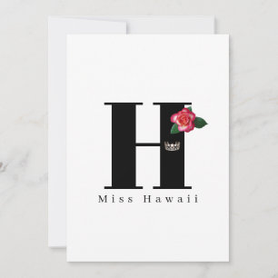 Miss USA Crown Flat Note Cards-Rose Card