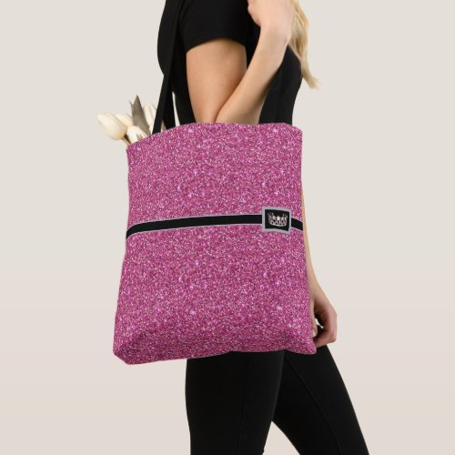 Miss USA Crown Pageant Faux Glitter Tote Bag
