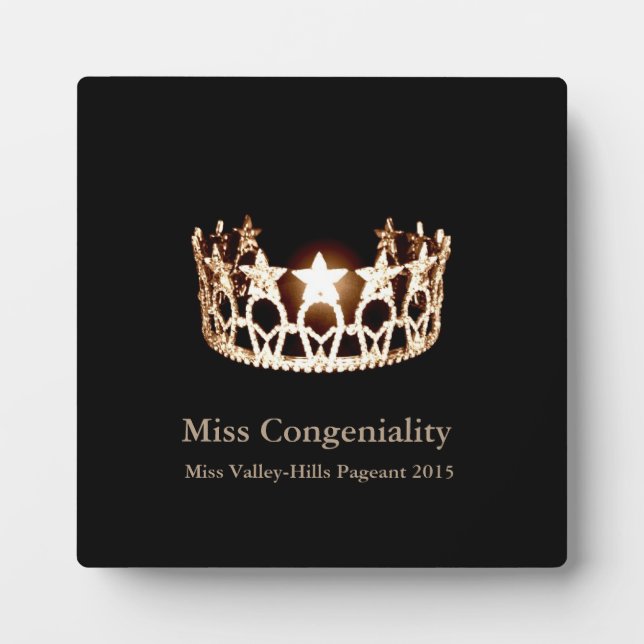 Miss USA Gold Crown Awards Plaque (Front)