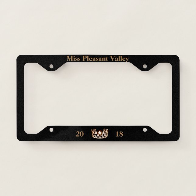 Miss USA Gold Crown Title/Date License Frame (Front)
