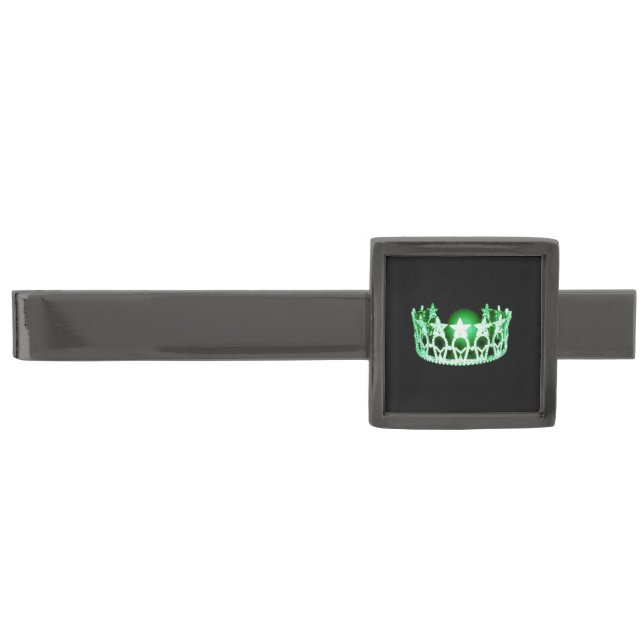 Miss USA Green Crown Tie Bar (Front)