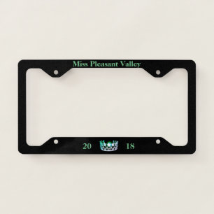 Miss USA Green-Slvr Crown Title/Date License Frame