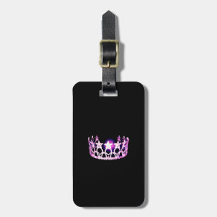 Miss USA Orchid Crown Luggage Tag-Vertical Luggage Tag