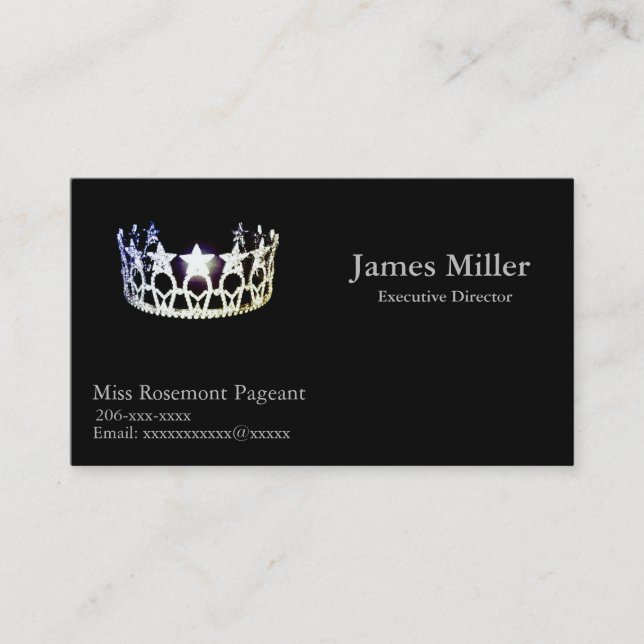 Miss USA Personalized Pageant Business Card (Front)