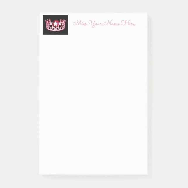 Miss USA Pink Crown Post-it-Notes Post-it Notes (Front)