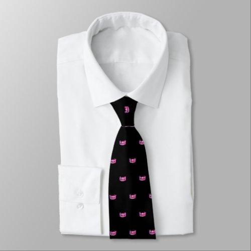 Miss USA Pink Star Crown Mens Tie