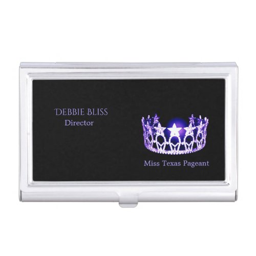 Miss USA Purple Crown Business Card Holder