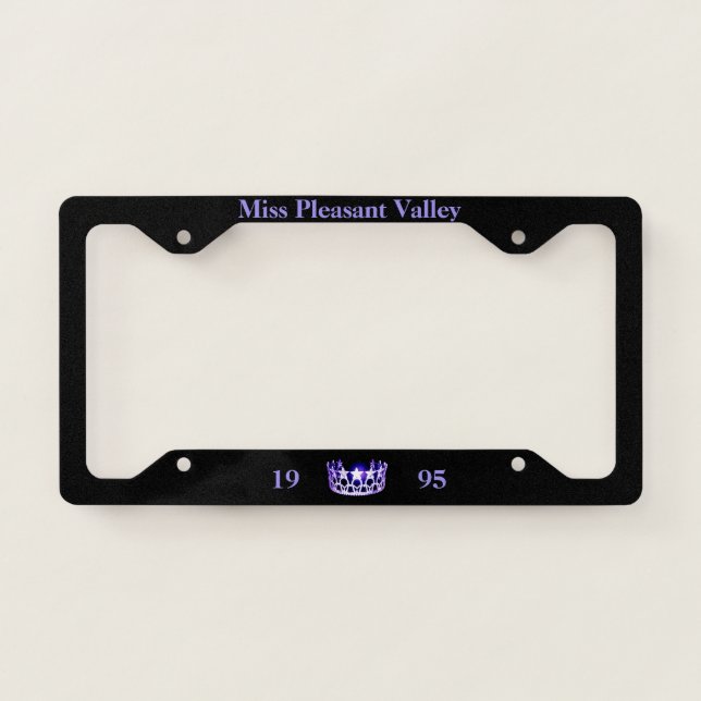 Miss USA Purple Crown Title/Date License Frame (Front)