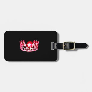 Miss USA Red Cherry Crown Luggage Tag