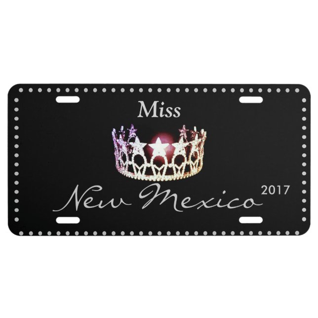 Miss USA Silver Crown Aluminum License Plate (Front)