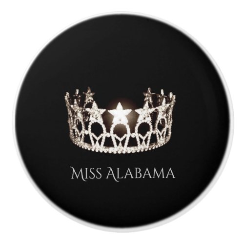 Miss USA Silver Crown Ceramic Cabinet Knob