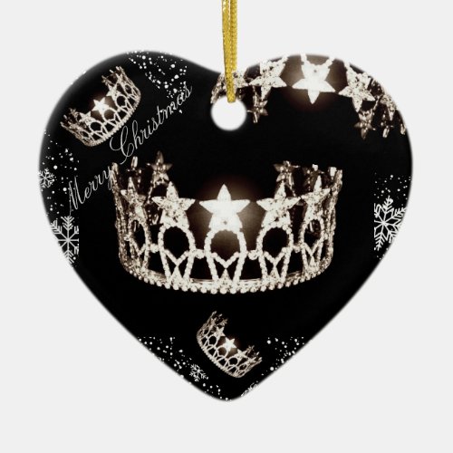 Miss USA Silver Crown Christmas Ornament