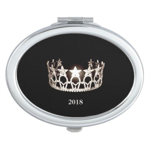 Miss USA Silver Crown Compact Mirror_Date Vanity Mirror