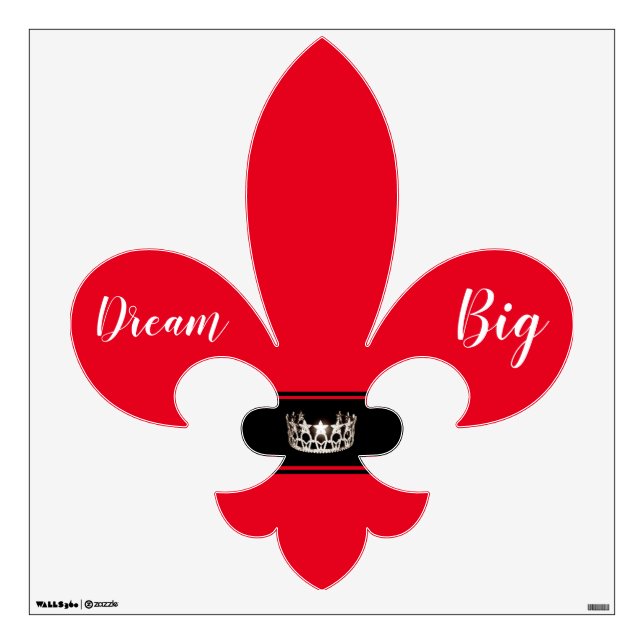 Miss USA Silver Crown Fluer Di Lis Wall Decal (Front)