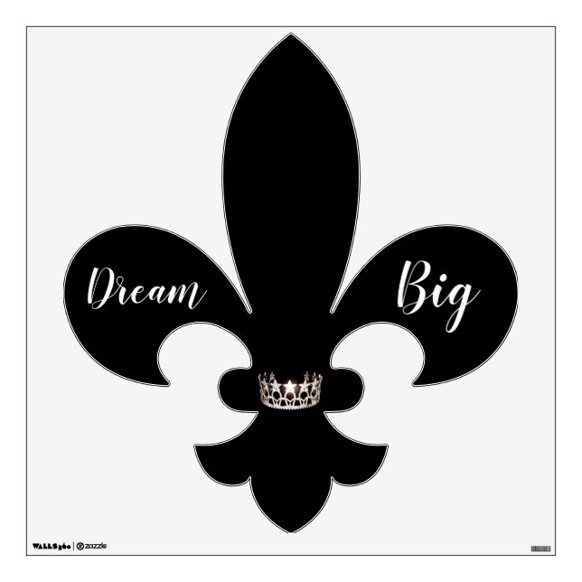Miss USA  Silver Crown Fluer Di Lis Wall Decal (Front)