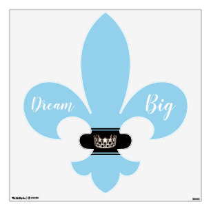 Miss USA Silver Crown Fluer Di Lis Wall Decal