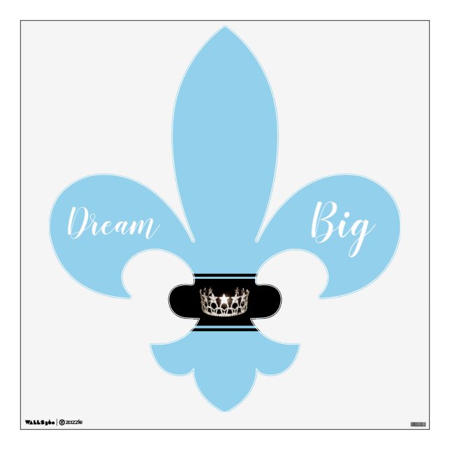 Miss USA Silver Crown Fluer Di Lis Wall Decal (Front)