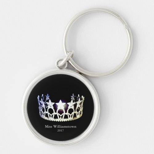 Miss USA Silver Crown Metal Key Chain