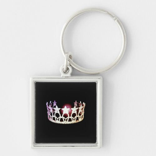 Miss USA Silver Crown Metal Key Chain