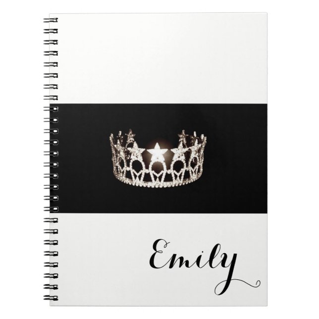 Miss USA Silver Crown Notebook- Custom Name Notebook (Front)