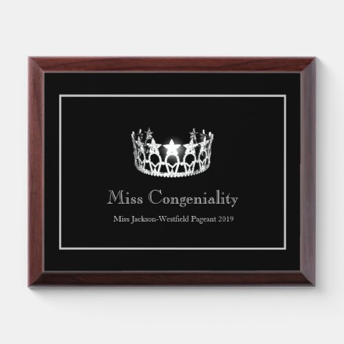 Miss USA Silver Crown Plaque
