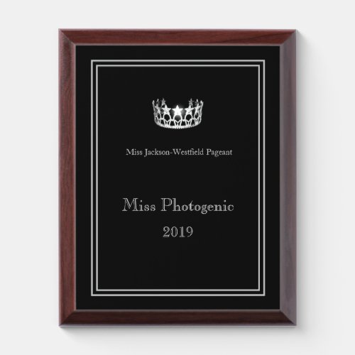 Miss USA Silver Crown Plaque