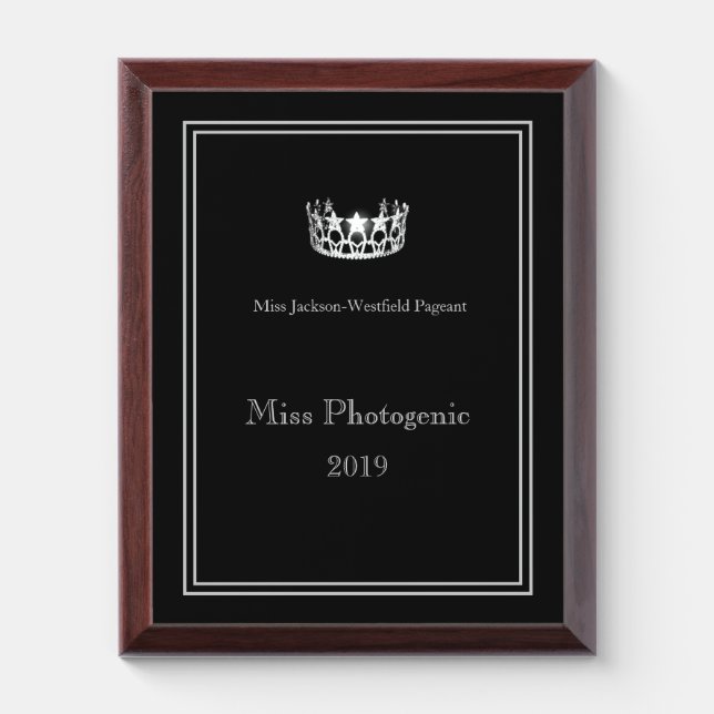 Miss USA Silver Crown Plaque (Vertical)