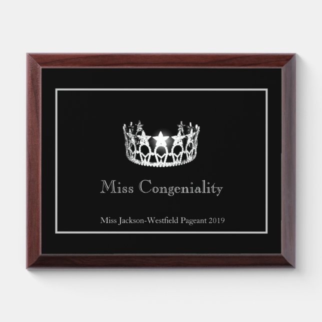 Miss USA Silver Crown Plaque (Horizontal)