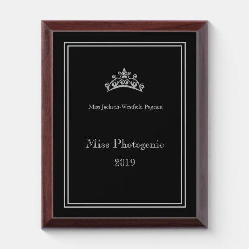 Miss USA Silver Crown Plaque