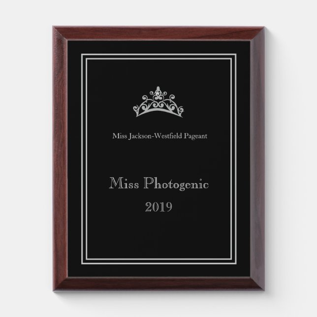 Miss USA Silver Crown Plaque (Vertical)