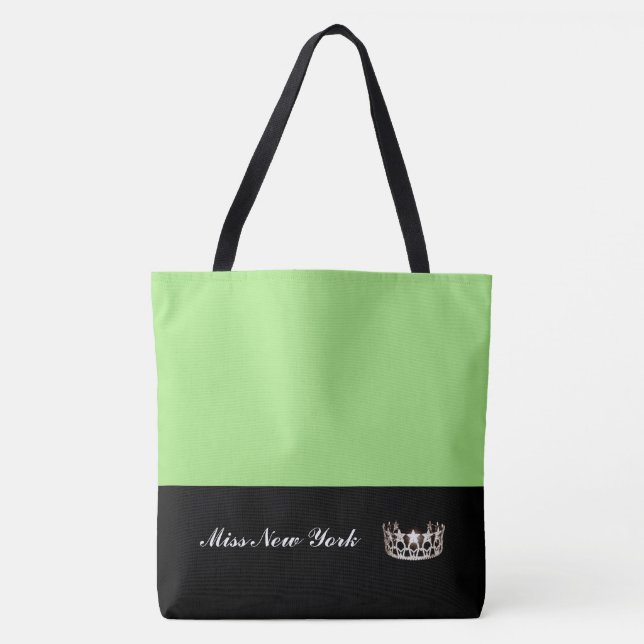 Miss USA Silver Crown Tote Bag-Large Apple (Front)