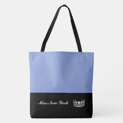 Miss USA Silver Crown Tote Bag_Large Blue