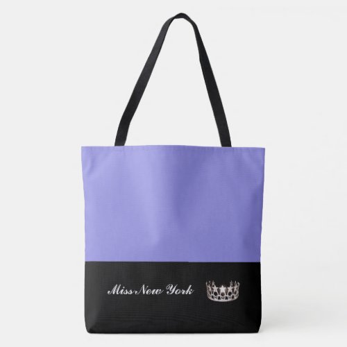 Miss USA Silver Crown Tote Bag_Large Lavender